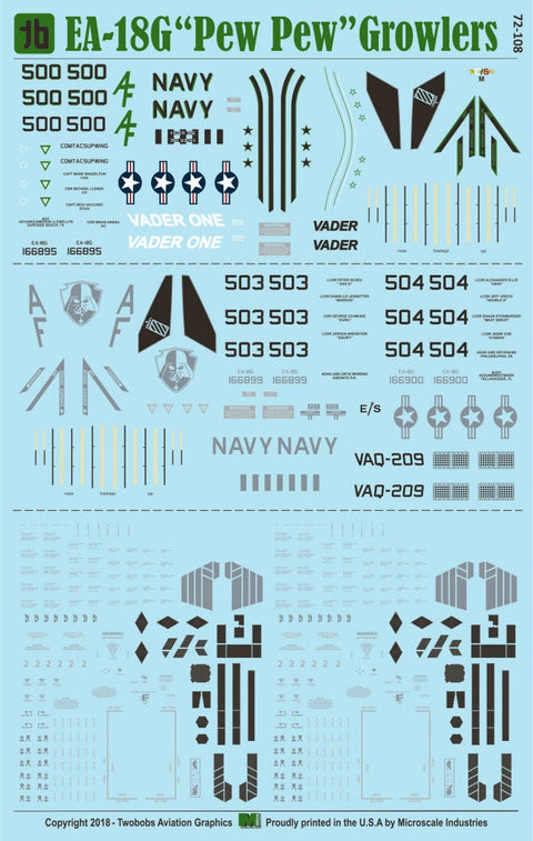 トゥーボブス 72-108 1/72 EA-18G Pew Pew グラウラー