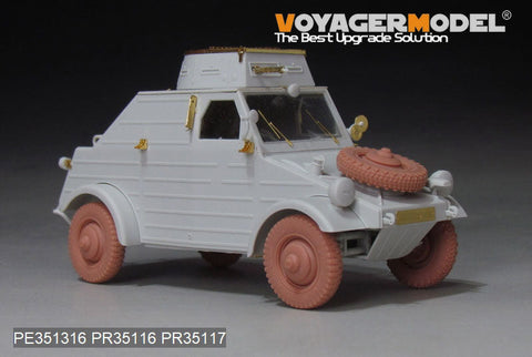ボイジャーモデル PE351316B 1/35 WWII ドイツ Pkw.K1 Type 823 基本アップグレードセット ホイール付き(MENG VS-017)