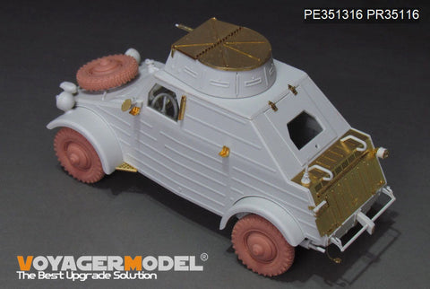 ボイジャーモデル PE351316B 1/35 WWII ドイツ Pkw.K1 Type 823 基本アップグレードセット ホイール付き(MENG VS-017)