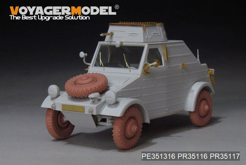 ボイジャーモデル PE351316B 1/35 WWII ドイツ Pkw.K1 Type 823 基本アップグレードセット ホイール付き(MENG VS-017)