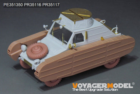 ボイジャーモデル PE351350A 1/35 WWII ドイツ Pkw.K1 Type 823 フェイクトラック アップグレードセット付き(MENG VS-017)