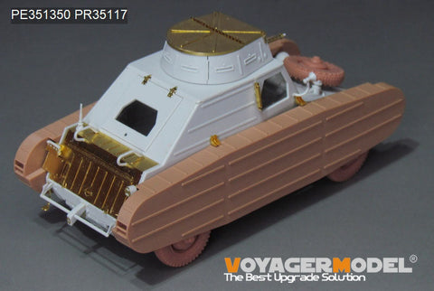 ボイジャーモデル PE351350B 1/35 WWII ドイツ Pkw.K1 Type 823 フェイクトラック アップグレードセット ホイール付き(MENG VS-017)