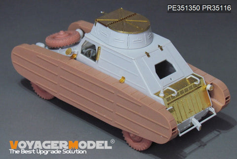 ボイジャーモデル PE351350B 1/35 WWII ドイツ Pkw.K1 Type 823 フェイクトラック アップグレードセット ホイール付き(MENG VS-017)