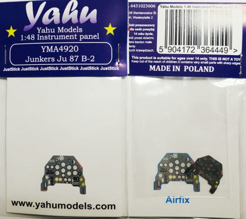ヤフーモデル YMA4920 1/48 ユンカースJu-87B-2 スツーカ RLM66 計器盤（Airfix用）