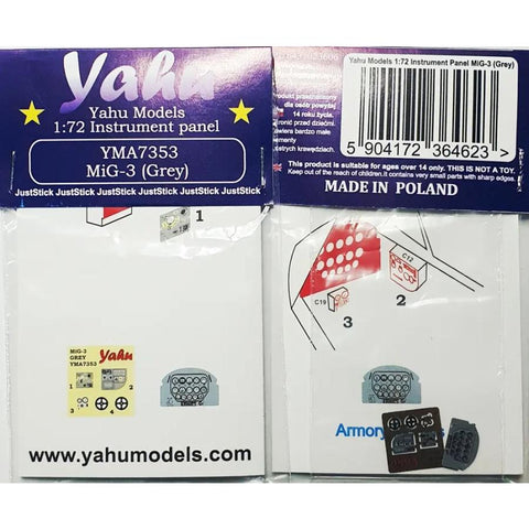 ヤフーモデル YMA7353 1/72 MiG-3 初期型 計器盤(アーモリー用)