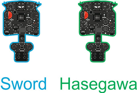 ヤフーモデル YML7202 1/72 Ki-44二式単戦「鍾馗」 計器盤 （ソード / ハセガワ用）