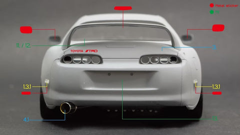 ZoomOn Z003 1/24 トヨタ スープラ(JZA80) ポール パーツセット