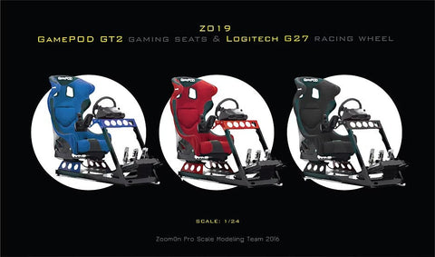 ZoomOn Z019 1/24 ゲームポッド GT2 & ロジクール G27 セット