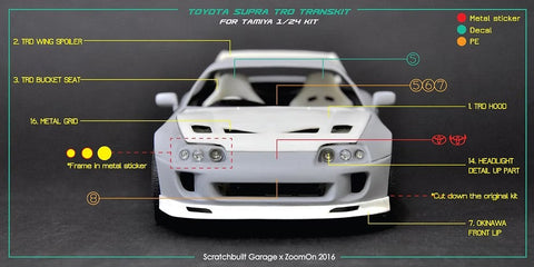 ZoomOn Z021 1/24 トヨタ スープラ(JZA80) TRD パーツセット