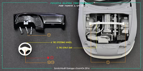 ZoomOn Z021 1/24 トヨタ スープラ(JZA80) TRD パーツセット