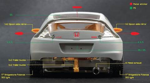 ZoomOn Z047 1/24 ホンダ CR-Z スプーン パーツセット