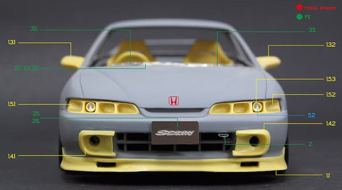 ZoomOn Z054 1/24 ホンダ インテグラ DC2 スプーン パーツセット