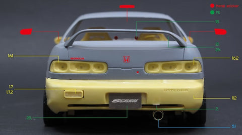 ZoomOn Z054 1/24 ホンダ インテグラ DC2 スプーン パーツセット
