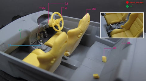 ZoomOn Z054 1/24 ホンダ インテグラ DC2 スプーン パーツセット