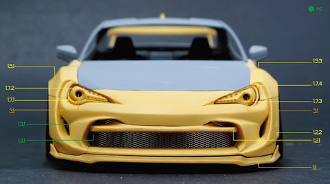 ZoomOn Z055 1/24 アーティシャンスピリッツ BRZ / 86 ワイドボディキット(タミヤ用)