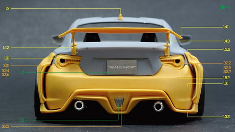 ZoomOn Z055 1/24 アーティシャンスピリッツ BRZ / 86 ワイドボディキット(タミヤ用)