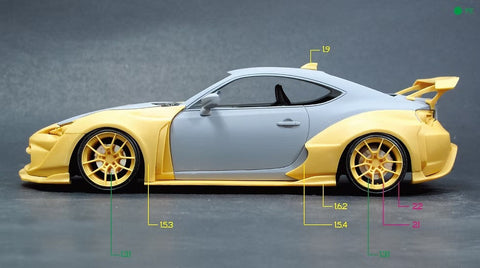 ZoomOn Z055 1/24 アーティシャンスピリッツ BRZ / 86 ワイドボディキット(タミヤ用)