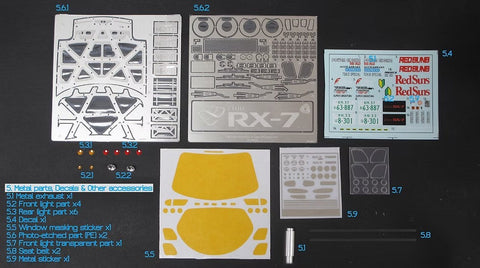ZoomOn Z076 1/24 マツダアンフィニ RX-7 (FD) A-Spec パーツセット