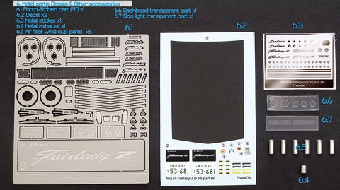 ZoomOn Z125 1/24 ニッサン フェアレディ Z (S30) パーツセット(タミヤ用)