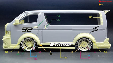 ZoomOn Z136 1/24 ハイエース S.A.D カスタムスティンガー J パーツセット