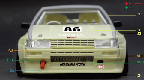 ZoomOn Z143 1/24 Pandem AE86 レビン TRD N2 パーツセット