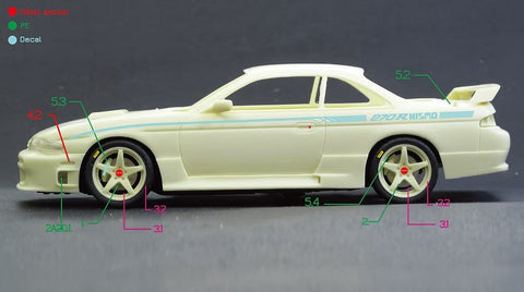 ZoomOn Z151 1/24 日産 シルビア(S14) ニスモ 270R パーツセット（フジミ用）