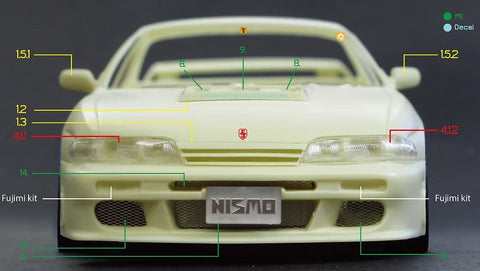 ZoomOn Z151 1/24 日産 シルビア(S14) ニスモ 270R パーツセット（フジミ用）