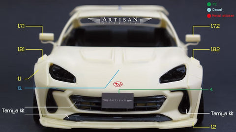 ZoomOn Z164 1/24 アーティザンスピリッツ GR86・BRZ ワイドボディパーツセット