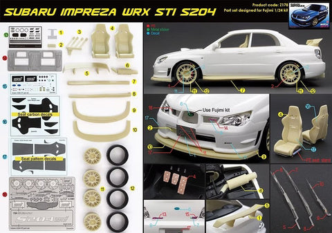 ZoomOn Z178 1/24 スバル インプレッサ WRX STi S204 パーツセット(フジミ用)