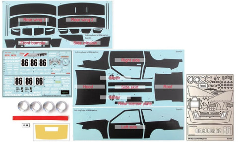 ZoomOn Z206 1/24 ドリフトキング スーパーN2 AE86 パーツセット(アオシマ用)