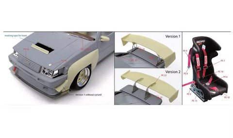 ZoomOn Z206 1/24 ドリフトキング スーパーN2 AE86 パーツセット(アオシマ用)