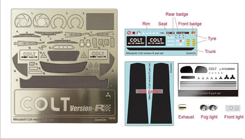 ZoomOn Z210 1/24 三菱 コルト ラリーアート バージョンR パーツセット (フジミ用)
