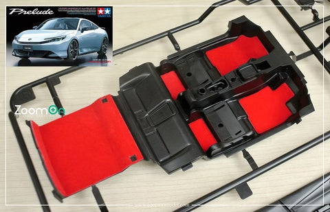 ZoomOn ZC023 1/24 カーペットセット - ホンダ プレリュード (BF1) - イエロー