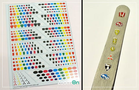 ZoomOn ZD247 1/24 ブランドロゴ 背景色セット