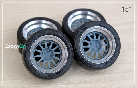 ZoomOn ZR148 1/24 15''  ウェッズスポーツ レーシングクラゲ 2p リムセット