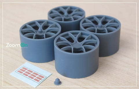 ZoomOn ZR150 1/24 18'' BMW M4 GT3 BBS センターロック リムセット(NuNu用)