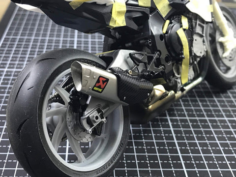 Zワークショップ Z04-001 1/12 スリップオン エキゾースト(チタニウム) (タミヤ 1/12 R1M (14133)用)