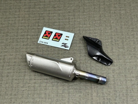 Zワークショップ Z04-004 1/12 エボリューション ライン エキゾーストシステム(チタニウム) (タミヤ 1/12 R1M (14133)用)