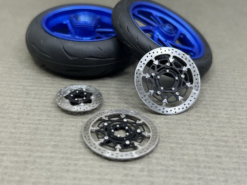 Zワークショップ Z04-007 1/12 レーシングホイールセット (ヤマハR1・タミヤ 1/12 ヤマハR1M(14133)用)