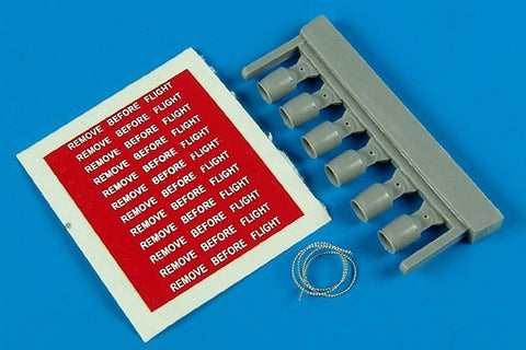 エアロボーナス 320005 1/32 AIM-9 L/M/N サイドワインダー 弾頭カバー 後期タイプ と 飛行前点検タグ