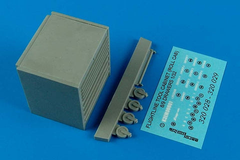 エアロボーナス 320028 1/32 アメリカ空軍 整備用工具 移動式キャビネット (9ドロア)