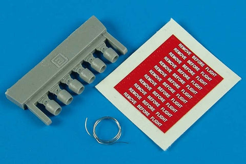 エアロボーナス 480025 1/48 AIM-9 L/M/N サイドワインダー 弾頭カバー 初期タイプ と 飛行前点検タグ