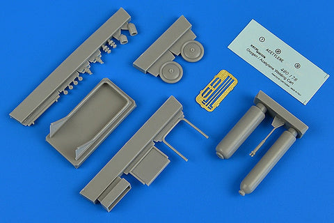 エアロボーナス 480178 1/48 溶接用酸素 ・アセチレンボンベ とカート