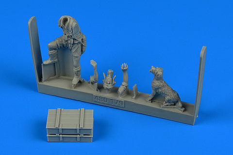 エアロボーナス 480179 1/48 WWII連合軍 パイロット(中東) w/犬