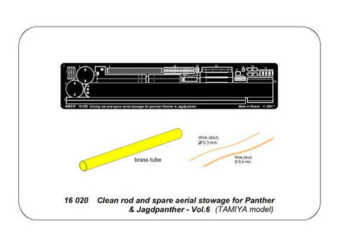 アベール 16020 1/16 パンサーG型・ヤークトパンサーVol.6クリーニングロッドケース(タミヤ用)