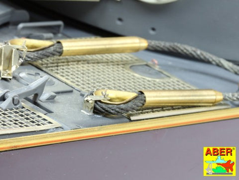 アベール 16030 1/16 牽引ケーブルセット ブラケット付 タイガー I ・キングタイガー・パンサー用