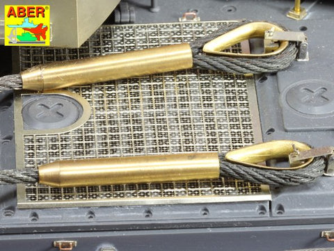 アベール 16030 1/16 牽引ケーブルセット ブラケット付 タイガー I ・キングタイガー・パンサー用