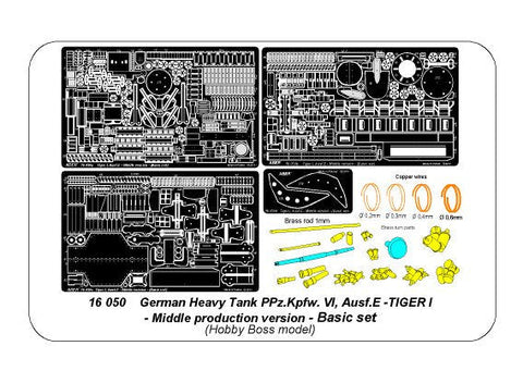 アベール 16050 1/16 ドイツ タイガーI中期型基本セット(ホビーボス用)