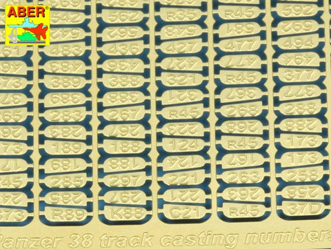 アベール 16053 1/16 ドイツ 38(t)軽戦車用キャタピラ製造刻印