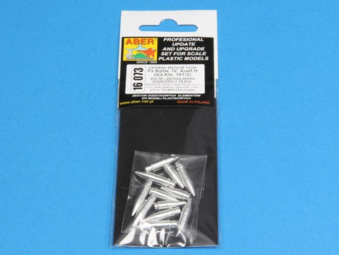 アベール 16073 1/16 IV号戦車 7.5ｃｍ弾薬各種 12個入（トランペッター用）